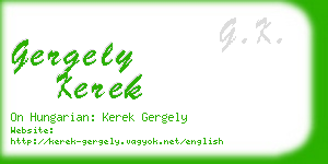 gergely kerek business card